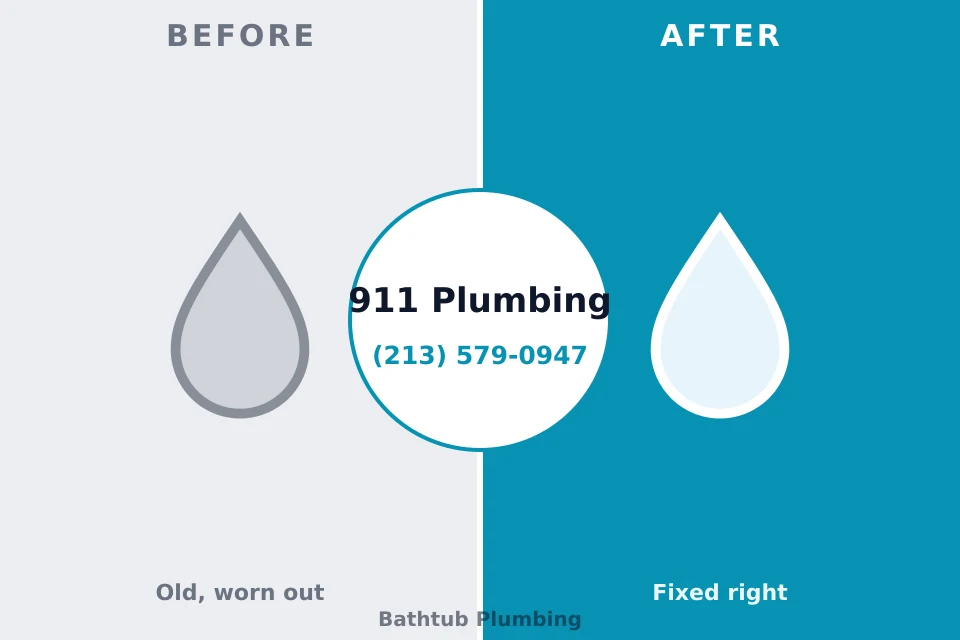 Before and after: plumbing repair Carlinville, IL